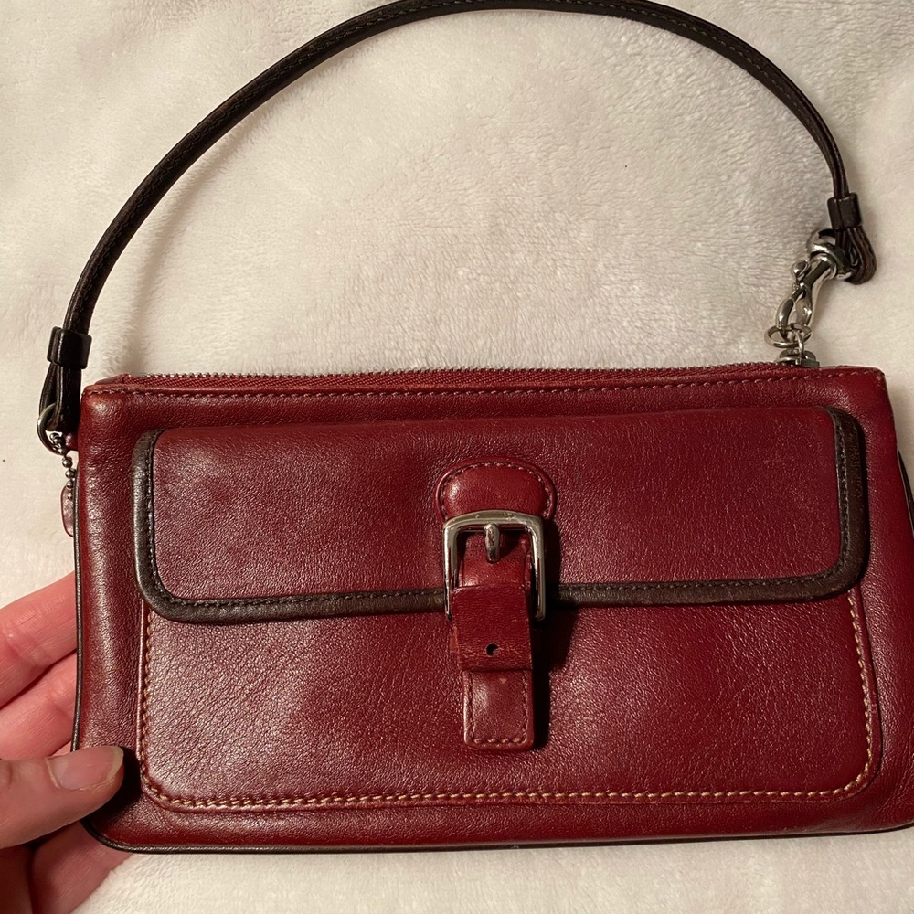 Coach leather wristlet